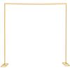 JUDEMII 3 x 3 m arco di nozze quadrato cornice floreale supporto sfondo con bottone a farfalla oro metallo arco d'uva matrimonio con base per matrimoni, feste di compleanno, banchetti di laurea