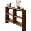 Vethenx Tavolo consolle stretto,consolle ingresso legno,Consolle Dietro Divano in Legno,Facile da montare,design sottile,con Fori E Dispositivo di Inclinazione per piccoli spazi（Marrone chiaro-150×15×86）