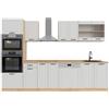 Vicco Cucina componibile R-Line, Casa di campagna bianca/Rovere dorato, 300 cm con armadio alto, PL Rovere, per l'espansione personalizzata tramite moduli aggiuntivi compatibili