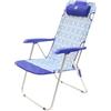 SUNNY STAR SEDIA MARE ROCHELLE 60x41x100cm STRUTTURA IN ALLUMINIO (celeste fantasia)