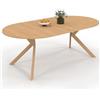 IDMarket - Tavolo da pranzo allungabile rotondo Alix 4-10 Persone Piede ragno Legno Effetto faggio 110-200 cm