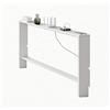 Vethenx Tavolo Consolle da Ingresso Moderno,scaffale portaoggetti stretto in legno,Con spazio di archiviazione,Risparmia spazio,dietro il divano con foro per cavi,per soggiorno,corridoio（Bianco-150×15×69）
