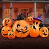 Joiedomi Zucca gonfiabile per Halloween con gatto della strega, lunghezza 1,8 m, 7 pezzi, decorazioni per Halloween con LED incorporati, gonfiabili per Halloween, interni, esterni, cortile, giardino,