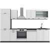 Vicco Cucina componibile R-Line, Bianco rustico/antracite, 300 cm, PL Antracite, adatto per l'espansione personalizzata tramite moduli aggiuntivi
