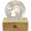 Doni Bomboniere Battesimo 1 pz Lampada LED con Base Quadrata Sfera Orsetto Palloncini Grande Idee Regalo Complete Originali Economiche