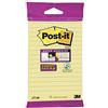 Post-it 6845SLCY Super Sticky Notes 102 x 152 mm, a righe, 1 blocco da 45 fogli, giallo