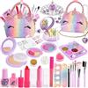 DONGQI Trucchi Bambina Set, Unicorno Set trucco per bambini 36Pezzi, Sicuro e Lavabile Set Trucchi Bambina, Set da Trucco per Bambine Regali di Compleanno di Natale per Ragazze 4 5 6 7 8 9 10 Anni