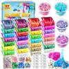 YOPINSAND 32 Colori DIY Slime Kit Slime Making per Ragazze, Crystal Clear Slime, Glow in The Dark Slime con Sfere di Schiuma Aggiuntive, Charms, Glitter, Giocattolo Regalo per Bambini
