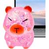 Generico Capybara Glitter Stress Toy, Sensory Squeeze Fidget, 2.76x1.77x1.77 Inch Animal Toys with Stretch Grip, Soft Texture with Easy Hold, Fun Game for Kids Teens Adults Students Workers Home School Favors