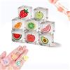 Echehi Cubo Antistres - Confezione da 15 Giocattoli Squishy Antistress, con Frutta all'Interno, per Bambini e Adulti, per Ansia, Autismo, ADHD
