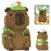 Foreverup Mini Building Blocks Set 1606pezzi, Mattoncini da Costruzione Capibara, Mini Blocchi da Animali, Regali Fai Da Te Adatto Miniatura Building Block Block Model per Ragazzi Ragazze (Cappello bianco)