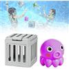 HBSFBH Giocattolo per piscina con animali galleggianti, Giochi da Piscina con Animali Galleggianti e Gabbia Zavorrata, Set immersioni piscina con an-imali galleggianti, Set di immersione con animal (C)