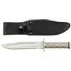 Fox Outdoor Survival Knife, argento, manico in alluminio, con fodero,