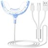 FiTspi Sbiancamento denti, luce acceleratore 16 LED blu, vassoio igiene orale, lampada gel, luce fredda, rimozione ingiallimento, compatibile