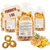 LA MADIA SALENTINA Tarallucci Salentini con Patate e Rosmarino 1 Kg, Artigianali al Forno - Taralli Pugliesi Croccanti Tradizionali del Salento - Tarallini Snack Salato Tipico della Puglia (4x250g, Patate e Rosmarino)