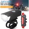 cycle zone Luce per bici ricaricabile tramite USB Luce anteriore Fanale posteriore rosso Facile da installare 3 modalità Accessori per biciclette per la bicicletta