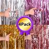 NONE Nuovo 4/2/1Pack Festa Sfondo Lamina Metallica Frangia Tinsel Tenda Per Adulti Bambini Festa Di Compleanno Decorazione di Nozze Baby Shower Favore