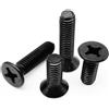HZYUEGOU 50/100/200 pz M1 M1.2 M1.4 M1.6 M2 M2.5 M3 M4 Croce Incasso Phillips Piatto Testa Svasata Vite Bullone GB819 Nero Acciaio Al Carbonio