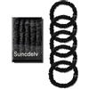 Guoxi 5PCS 100% pura seta di gelso scrunchie fasce per capelli fatte a mano accessori per capelli ragazza donna scatola di fermagli per capelli naturali di colore puro
