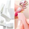 NONE 20PCS Spugna per unghie Triangolo bianco Spugna morbida Spugne per trucco Cunei per fondotinta Gradiente Effetto sfumato Pittura Gel Manicure