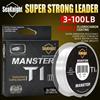 SeaKnight Marca SeaKnight, Serie MANSTER T1 II, Lenza da Pesca con Rivestimento in Fluorocarbonio a Due Strati 100%, 100M 50M, Lenza ad Affondamento Rapido, Più Resistente 3-100LB
