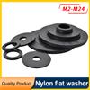 NONE M2 ~ M24 Guarnizioni per rondelle piatte in nylon di plastica nera, anello rotondo isolante, rondelle in plastica resistenti alle alte temperature per viti