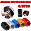 NONE 4/8 pezzi in lega di alluminio auto ruota tappi valvole pneumatici cerchione coperture stelo auto antipolvere tappo pneumatico per auto moto camion bici accessori