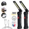 ctzsoop Torcia pieghevole a LED COB Lanterna da lavoro magnetica portatile Lanterna USB ricaricabile per riparazione di emergenza Lampada da campeggio con gancio