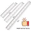NONE Righello in plastica trasparente da 15/20/30 cm, colore blu, stile semplice, strumento portatile carino per cancelleria per studenti, scuola e ufficio