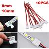 NONE Cavo da 10 pezzi Connettore per striscia LED a 2 pin 3528/5050 Adattatore monocolore utile