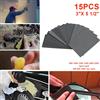 NONE Set di 15 Carte Abrasive con Grana 400, 600, 3000, 800, 1000, 1200, 1500, 2000, 2500 per Levigatura a Secco/Ad Acqua - Utensili Abrasivi