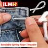iLMH Passacavo Flessibile a Molla, Elastico per Pantaloni e Felpe, Cordino Elastico Flessibile, Accessori Fai da Te per Cucito