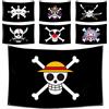 Bandai Bandiera Decorativa da Parete Anime One Piece Jolly Roger, Giocattolo Cartoon con Luffy, Zoro, Cappello di Paglia, Teschio Pirata, Regalo per Bambini