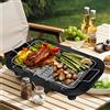 HGTUGO Griglia da tavolo per interni ed esterni, piastra elettrica per barbecue, riscaldamento rapido, antiaderente, senza fumo, con spina EU, per barbecue e viaggi in campeggio