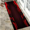 VIKAMA Tappetino per Moto a Nido d'Ape Rosso e Nero, Tappetino Antiscivolo per Garage, Assorbente, Stile Cyber Tech, Decorazione per la Casa