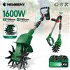 Yofidra Nuovo Motozappa Elettrico da Giardino NewBeny 1600W, Scarificatore, Coltivatore, Attrezzo Elettrico per Giardinaggio Compatibile con Batteria Makita 21V
