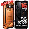 DOOGEE S200E AI Rugged Phone con Display Posteriore AMOLED da 1.32'', Dimensity 7050, Android 16, Batteria da 10100mAh, 48GB RAM (8+40), 256GB ROM, NFC, Supporto Google Pay, Edizione VIP con Cuffie a