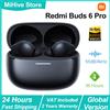 XIAOMI Auricolari Bluetooth wireless Xiaomi Redmi Buds 6 Pro, auricolari TWS BT5.3, cancellazione attiva del rumore fino a 55dB, versione globale