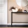 SoBuy FSB19-SCH Tavolo consolle stretto ingresso - Consolle per soggiorno, credenza metallo, design robusto - Ideale per mobili disimpegno, ufficio - Nero, 120x65x20cm