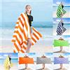 NONE 1 asciugamano da spiaggia oversize a righe e tinta unita ad asciugatura rapida per le vacanze estive al mare