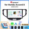 Junsun Autoradio Junsun wireless CarPlay Android Auto per Honda Accord Mk8 (CU/CW) 2008-2013 con ventola di raffreddamento integrata, navigatore GPS Android, lettore multimediale, WiFi, DSP, RDS, BT, SWC,