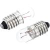 sourcing map Lampadine E10 a base di vite in miniatura, DC 12 V 0,1 A, luce gialla calda con scatola di immagazzinaggio, confezione da 10