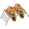 TOWEBOORY Porta Taco in Acciaio Inox, Porta Taco a Forma di Onda Supporto per Taco Messicano Vassoio per Tacos, per Pancake per Contenere Hot Dog, Panini, Pane, Burritos, Frittelle