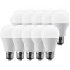Neurovolt 10PCS Lampara LED Lampadine Lampade 8W-24W E27 Lampadine AC 220-240V 110V 120V Illuminazione Diurna A60 A80 for La Casa Foyer Camera Da Letto Decor(Warm 3000K,10W_AC100_10PCS)
