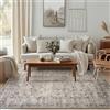 Topfinel Tappeto Vintage 140x200 cm Grigio, Tappeto Boho Orientale a Pelo Corto, Lavabile in Lavatrice, Antiscivolo e Morbido, Grande Tappeto per Soggiorno, Camera da Letto, Sala da Pranzo, Ufficio