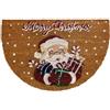 Nada Home Zerbino Natalizio Mezzaluna 40x60 cm in Fibra di Cocco con Base Antiscivolo in PVC - Stampa Festiva con Decori di Natale, Idea Regalo Casa
