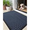 COLOR&GEOMETRY Color G - Zerbino da esterno, 62 x 92 cm, tappetino esterno resistente alla pioggia, assorbente zerbino per esterni, lavabile, antiscivolo, zerbino per ingresso, balcone, giardino, blu
