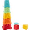 Chicco Tazze Impilabili 2in1 Eco+ Gioco Impilabile e Forme Incastri, 5 Tazze di Dimensioni Diverse e 5 Forme Colorate, Realizzato in Plastica Riciclata, Made in Italy, Giochi Educativi 6 Mesi - 3 Anni