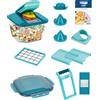 Genius Nicer Dicer Chef Set di affettatrici professionali per alimenti 15 pezzi - affettaverdure, coperchio, inserti a spirale, affettapomodoro, julienne, affettainsalata