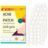 CGBOOM 216 Pezzi Cerotti Brufoli Pimple Patch Brufoli Invisibili Idrocolloide Acne Pimple 2-In-1 Cerotti Per Brufoli con Acido Salicilico Giorno e Notte Impermeabili e Traspiranti Patch Brufoli